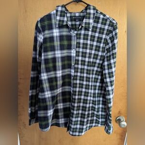 Brooks Brothers Shirt Womens 14 Plaid Patchwork Button Up Ladies Preppy Office